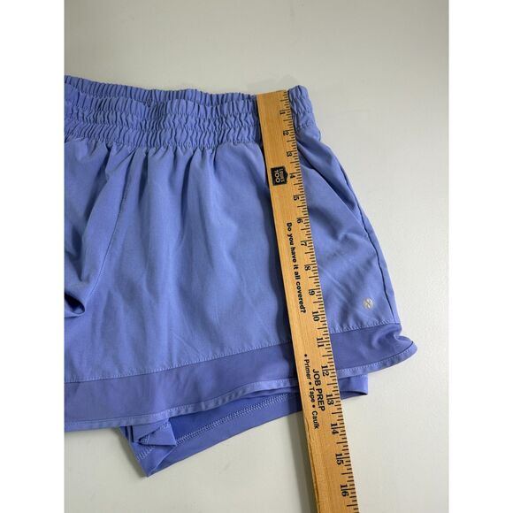 Layer 8 Women's 2 in 1 Athletic Running Shorts Pockets Blue Size XL - Picture 9 of 10